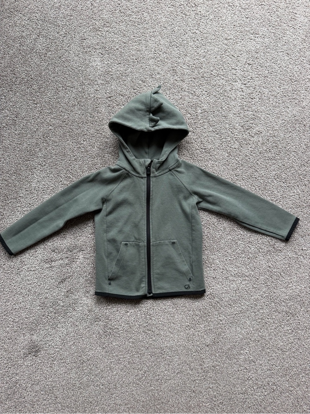 GAP Olive Green Kids Hooded Zip Jacket